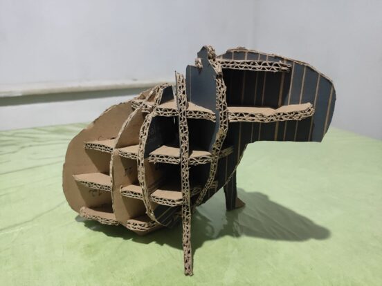 Cardboard Capybara Sculpture